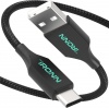 Фото товара Кабель USB AM -> USB Type-C iRONN 1.8 м Nylon Black (X002VZ9ZK9)