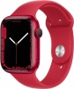 Фото товара Смарт-часы Apple Watch Series 7 45mm GPS Product Red Aluminium/Red Sport Band (MKN93UL/A)