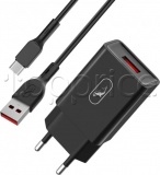 Фото Сетевое З/У SkyDolphin SC36V 2.4A Black + кабель micro-USB (MZP-000176)
