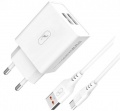 Фото Сетевое З/У SkyDolphin SC30T 2.1A White + кабель USB Type-C (MZP-000113)