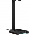 Фото Подставка для наушников 2E Gaming Headset Stand GST320 3in1 RGB USB Black (2E-GST320UB)