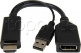 Фото Адаптер DisplayPort -> HDMI Cablexpert (A-HDMIM-DPF-01)