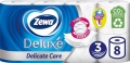 Фото Туалетная бумага Zewa Deluxe Delicate Care 3 слоя Белая 8 шт. (7322541171739)