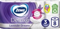 Фото Туалетная бумага Zewa Deluxe Лаванда 3 слоя Белая 8 шт. (7322541171777)