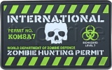 Фото Шеврон KOMBAT Zombie Hunting Permit 8x5 см (kb-zhpp)