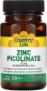 Фото товара Пиколинат цинка Country Life 25 мг 100 таблеток (CLF2967)