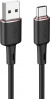 Фото товара Кабель USB AM -> USB Type C Acefast C2-04 Zinc Alloy Silicone 1.2м Black (AFC2-04B)