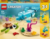 Фото Конструктор LEGO Creator Дельфин и черепаха 3в1 (31128)
