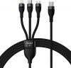 Фото товара Кабель USB Type C -> Lightning/micro-USB/Type C Baseus Flash Series II 100W 1.5 м Black (CASS030201)
