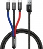 Фото товара Кабель USB2.0 AM -> Lightning/micro-USB/Type C Baseus Three Primary Colors 0.3 м (CAMLT-ASY01)