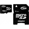 Фото товара Карта памяти micro SDHC 8GB Team Class 4, adapter (TUSDH8GCL403)