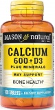 Фото Комплекс Mason Natural Кальций 600 мг и Витамин D3 с минералами 100 таблеток (MAV13021)