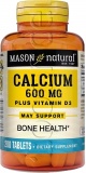 Фото Комплекс Mason Natural Кальций 600 мг и Витамин D3 200 таблеток (MAV08892)