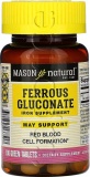 Фото Глюконат железа Mason Natural 240 мг 100 таблеток (MAV13751)