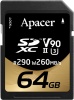 Фото товара Карта памяти SDXC 64GB Apacer UHS-I/U3 Class 10 (AP64GSDXC10V9-R)