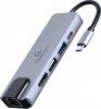 Фото товара Док-станция Cablexpert USB-C Grey (A-CM-COMBO5-04)