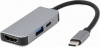 Фото товара Док-станция Cablexpert USB-C Grey (A-CM-COMBO3-02)