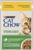 Фото товара Корм для котов Cat Chow Sterilized с курицей и баклажанами в желе 85 г (7613037025644)