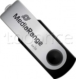 Фото USB флеш накопитель 64GB MediaRange Black/Silver (MR912)