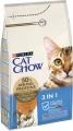 Фото Корм для котов Cat Chow Feline 3 in 1 с индейкой 1.5 кг (7613034155139)