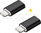 Фото Переходник micro-USB -> Lightning XoKo 2 шт. (XK-AC005-BK2)