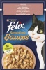 Фото товара Корм для котов Felix Sensations с лососем и вкусом креветок в соусе 85 г (7613039836026)