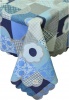 Фото товара Скатерть Прованс непромокаемая Simfoni синие цветы 140х140 см (4823093413085)