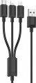 Фото Кабель USB -> Lightning/microUSB/Type-C 3in1 Hoco X74 PVC 1 м Black (6931474767363)