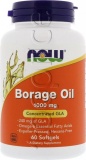 Фото Масло огуречника Now Foods, Borage Oil 1000 мг 60 мягких желатиновых капсул (NF1720)
