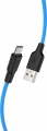 Фото Кабель USB -> micro-USB Hoco X21 Plus Silicone 1 м Black/Blue (6931474711885)