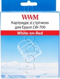 Фото Картридж WWM для Epson LW-700 24mm х 8m White-on-Red (WWM-SD24R)