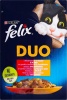 Фото товара Корм для котов Felix Fantastic Duo с говядиной и птицей в желе 85 г (7613287027597)