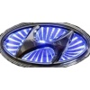 Фото товара Автоэмблема с подсветкой в 3D на Hyundai Elantra (синий/красный)