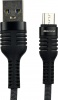 Фото товара Кабель USB -> micro-USB Mibrand MI-13 Feng World 1 м Black/Grey (MIDC/13MBG)