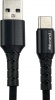 Фото товара Кабель USB -> Type C Mibrand MI-32 Nylon 0.5 м Black (MIDC/3205TB)