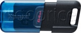 Фото USB Type-C флеш накопитель 64GB Kingston DataTraveler 80 M Blue/Black (DT80M/64GB)