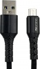 Фото товара Кабель USB -> micro-USB Mibrand MI-32 Nylon 0.5 м Black (MIDC/3205MB)