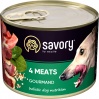 Фото товара Корм для собак Savory Dog Gourmand 4 вида мяса 200 г (30389)