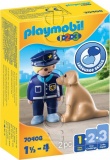 Фото Конструктор Playmobil 1.2.3 Полицейский с собакой (70408)