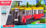 Фото Конструктор iBlock Транспорт Трамвай 3-х секционный 472 детали (PL-921-381)