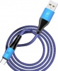 Фото товара Кабель USB -> micro-USB SkyDolphin S49V LED Aluminium Alloy 1 м Blue (USB-000570)