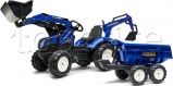 Фото Трактор педальный с прицепом Falk 3090W New Holland Blue