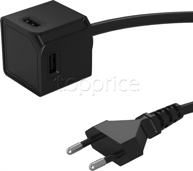 Фото Сетевое З/У Allocacoc USBcube Extended 4USB Black (10464BK/EUEUMC)