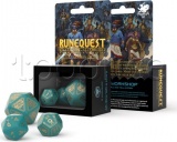 Фото Набор кубиков для настольных игр Q-Workshop RuneQuest Turquoise Gold Expansion (SRQE97)