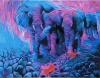 Фото товара Рисование по номерам Strateg Цветные слоны (GS002)