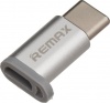 Фото товара Адаптер USB Type C -> micro-USB Remax Feliz Silver (6954851289791)