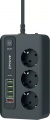 Фото Сетевой фильтр Proove Power Socket PD-03 2 м, 3 розетки, 5 USB + 1 Type-C Black (PSP320510001)