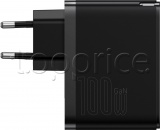 Фото Сетевое З/У Baseus GaN5 Pro 100W + кабель Type-C/Type-C Black (CCGP090201)