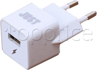 Фото Сетевое З/У USB Just Atom USB 1A/5W White (WCHRGR-TM-WHT)