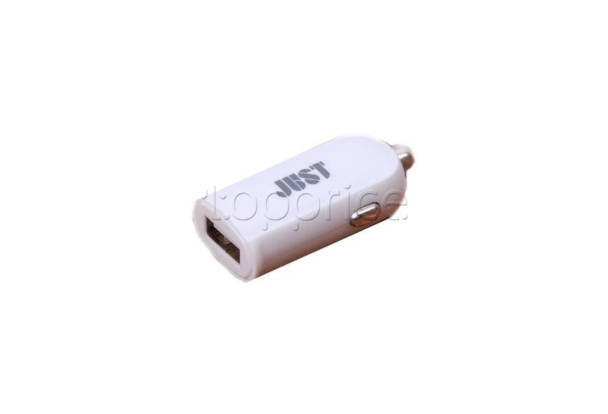 Фото Автомобильное З/У Just Me2 USB 2.4A/12W White (CCHRGR-M2-WHT)